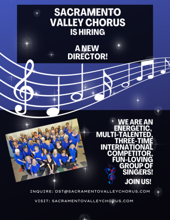 Sacramento Valley Chorus Director Search 2023 Sacramento Valley Chorus Director Search 2023